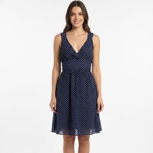GAP navy blue polka dots midi dress